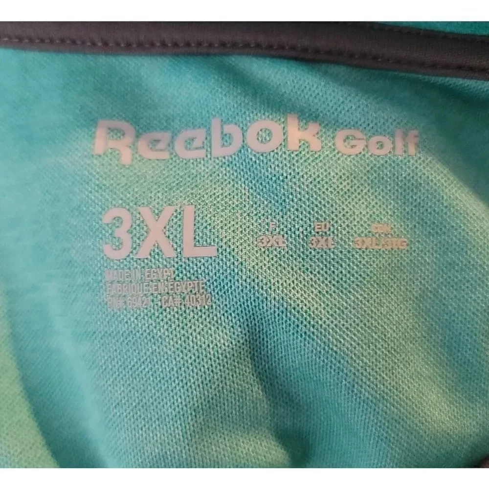Reebok Golf Men's Green Polo Shirt Size 3xl XXXL t61